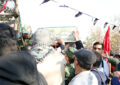 حضور مسئولین و داوران استان تهران در مراسم تشییع شهید گمنام در بوستان مریم